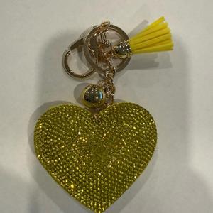 LGS Charms - Hearts - Rhinestone Keychain Fashion Accessory with Tassel