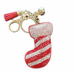 LGS Charms - Christmas - Rhinestone Keychain Fashion Accessory with Tassel