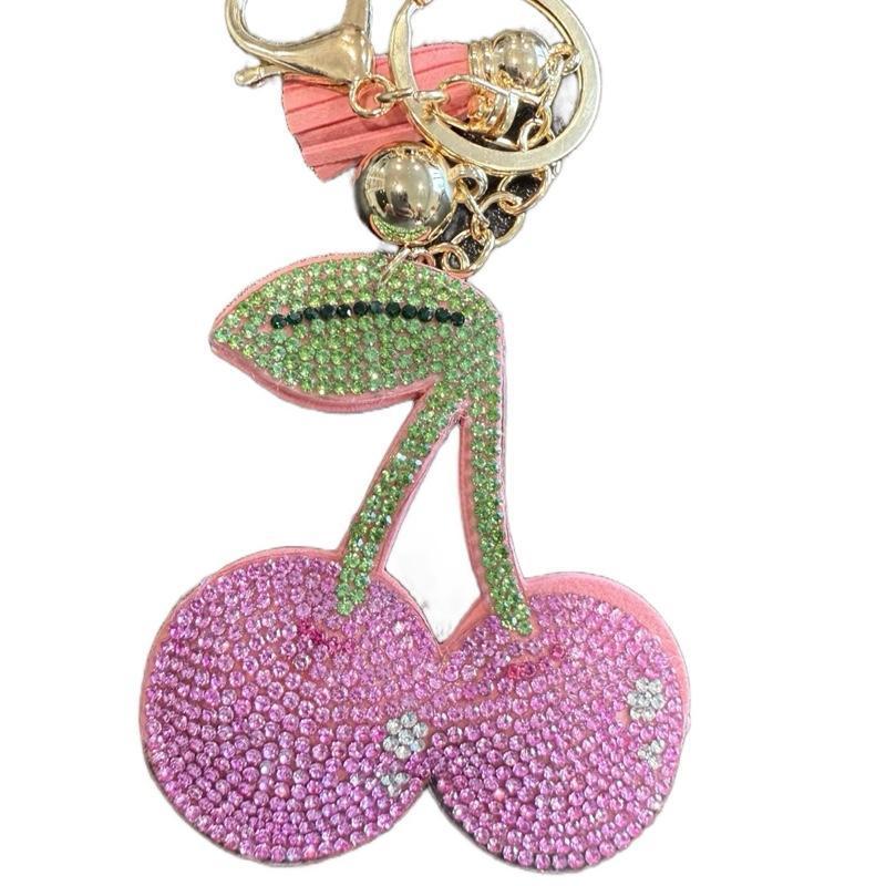 LGS Charms - Food & Drinks - Rhinestone Keychain Fashion Accessory with Tassel