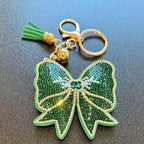 LGS Charms - Bows - Rhinestone Keychain Fashion Accessory with Tassel