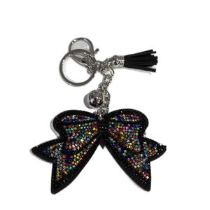 LGS Charms - Bows - Rhinestone Keychain Fashion Accessory with Tassel
