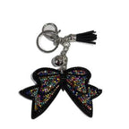 LGS Charms - Bows - Rhinestone Keychain Fashion Accessory with Tassel