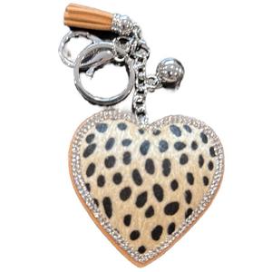 LGS Charms - Hearts - Rhinestone Keychain Fashion Accessory with Tassel