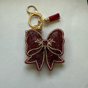 LGS Charms - Bows - Rhinestone Keychain Fashion Accessory with Tassel