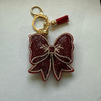 LGS Charms - Bows - Rhinestone Keychain Fashion Accessory with Tassel
