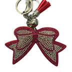 LGS Charms - Bows - Rhinestone Keychain Fashion Accessory with Tassel
