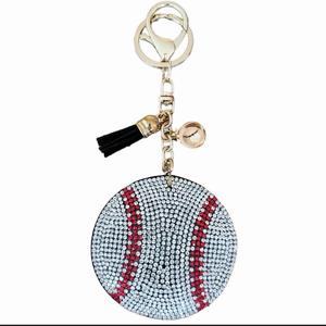 LGS Charms - Sports - Rhinestone Keychain Fashion Accessory with Tassel