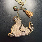 LGS Charms - Sea Life - Rhinestone Keychain Fashion Accessory with Tassel
