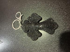 LGS Charms - Crosses/Angel Wings - Rhinestone Keychain Fashion Accessory with Tassel