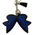 LGS Charms - Bows - Rhinestone Keychain Fashion Accessory with Tassel