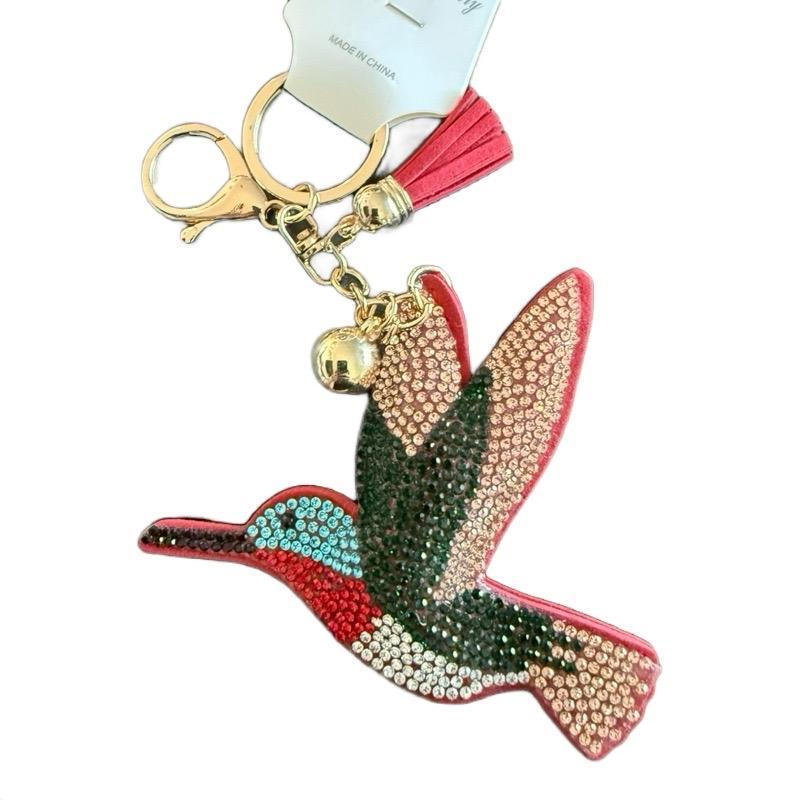 LGS Charms - Birds - Rhinestone Keychain Fashion Accessory with Tassel
