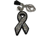 LGS Charms - Bows - Rhinestone Keychain Fashion Accessory with Tassel