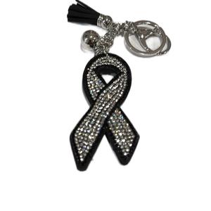 LGS Charms - Bows - Rhinestone Keychain Fashion Accessory with Tassel