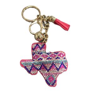 LGS Charms - Western - Rhinestone Keychain Fashion Accessory with Tassel