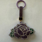 LGS Charms - Flowers - Rhinestone Keychain Fashion Accessory with Tassel