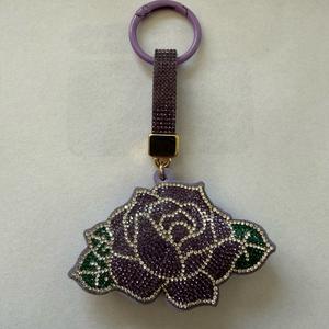 LGS Charms - Flowers - Rhinestone Keychain Fashion Accessory with Tassel