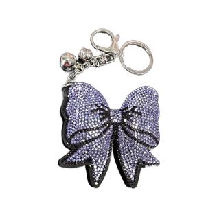 LGS Charms - Bows - Rhinestone Keychain Fashion Accessory with Tassel