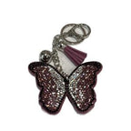 LGS Charms - Butterflies/Insects - Rhinestone Keychain Fashion Accessory with Tassel