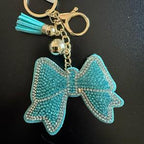 LGS Charms - Bows - Rhinestone Keychain Fashion Accessory with Tassel