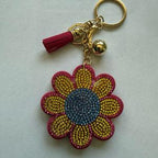 LGS Charms - Flowers - Rhinestone Keychain Fashion Accessory with Tassel