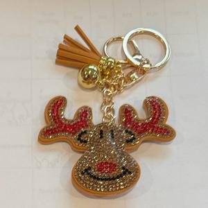 LGS Charms - Christmas - Rhinestone Keychain Fashion Accessory with Tassel