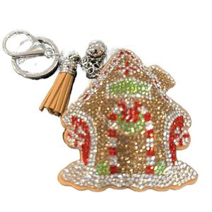 LGS Charms - Christmas - Rhinestone Keychain Fashion Accessory with Tassel