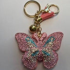 LGS Charms - Butterflies/Insects - Rhinestone Keychain Fashion Accessory with Tassel