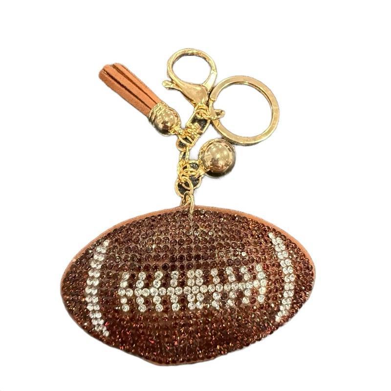 LGS Charms - Sports - Rhinestone Keychain Fashion Accessory with Tassel