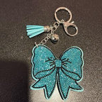 LGS Charms - Bows - Rhinestone Keychain Fashion Accessory with Tassel