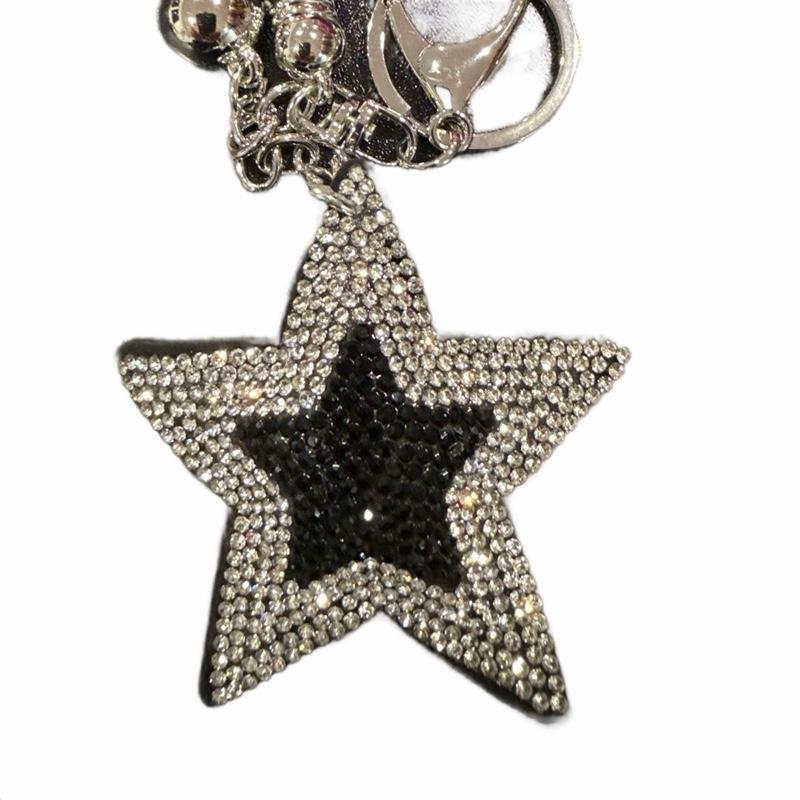 LGS Charms - Stars & Initials - Rhinestone Keychain Fashion Accessory with Tassel