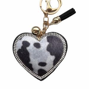 LGS Charms - Hearts - Rhinestone Keychain Fashion Accessory with Tassel