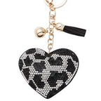 LGS Charms - Hearts - Rhinestone Keychain Fashion Accessory with Tassel