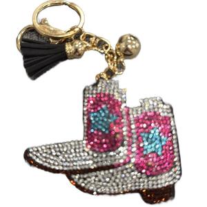 LGS Charms - Western - Rhinestone Keychain Fashion Accessory with Tassel