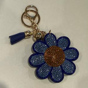 LGS Charms - Flowers - Rhinestone Keychain Fashion Accessory with Tassel