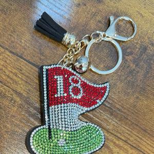 LGS Charms - Sports - Rhinestone Keychain Fashion Accessory with Tassel
