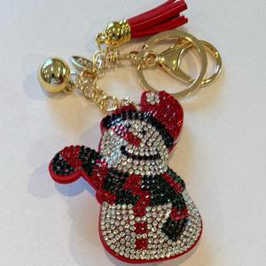 LGS Charms - Christmas - Rhinestone Keychain Fashion Accessory with Tassel