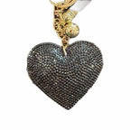 LGS Charms - Hearts - Rhinestone Keychain Fashion Accessory with Tassel