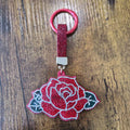 LGS Charms - Flowers - Rhinestone Keychain Fashion Accessory with Tassel