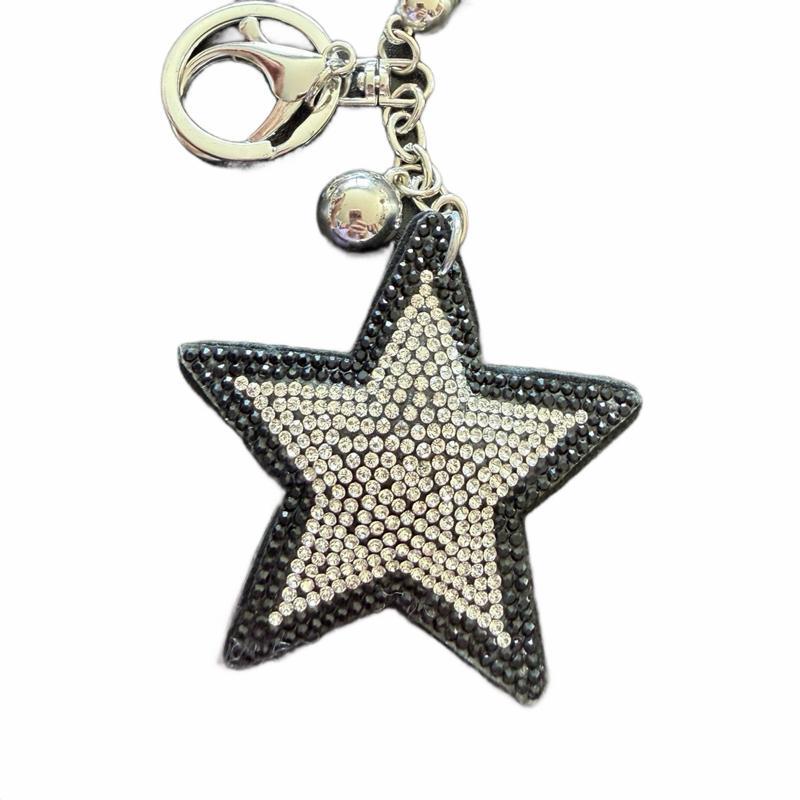 LGS Charms - Stars & Initials - Rhinestone Keychain Fashion Accessory with Tassel