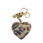 LGS Charms - Hearts - Rhinestone Keychain Fashion Accessory with Tassel