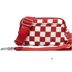 LGS 3 in 1 Wallet RFID protected - Nylon Wristlet & Crossbody Bag for Women, Fits Most Smartphones, Stylish & Versatile wallets purse Casual Lightweight Bag Checkered Pattern Bag