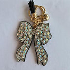 LGS Charms - Bows - Rhinestone Keychain Fashion Accessory with Tassel