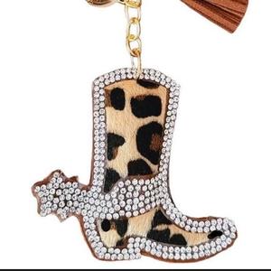 LGS Charms - Western - Rhinestone Keychain Fashion Accessory with Tassel