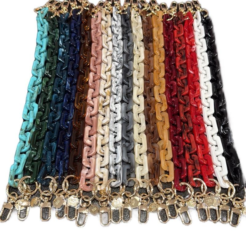 LGS Zip Links 18" Acrylic Bag Chains Purse Accessories