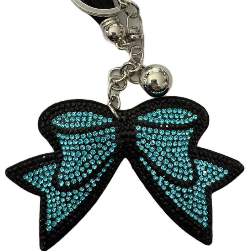 LGS Charms - Bows - Rhinestone Keychain Fashion Accessory with Tassel
