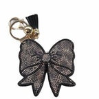 LGS Charms - Bows - Rhinestone Keychain Fashion Accessory with Tassel
