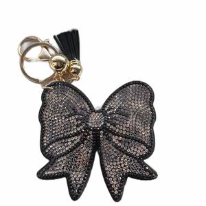 LGS Charms - Bows - Rhinestone Keychain Fashion Accessory with Tassel