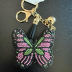 LGS Charms - Butterflies/Insects - Rhinestone Keychain Fashion Accessory with Tassel