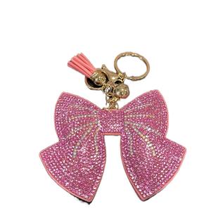 LGS Charms - Bows - Rhinestone Keychain Fashion Accessory with Tassel