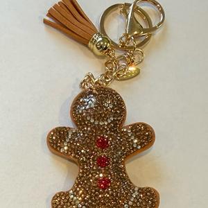 LGS Charms - Christmas - Rhinestone Keychain Fashion Accessory with Tassel